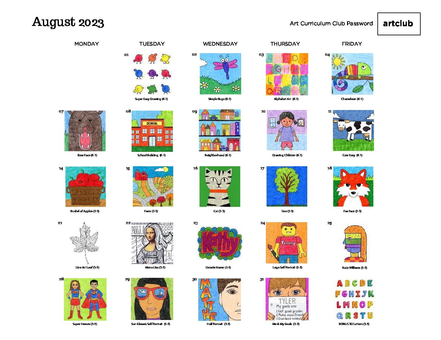Curriculum Club Aug-June v1
