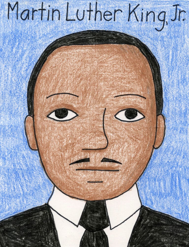 How to Draw Martin Luther King Jr. – Easy Directed Drawing Lesson for Kids