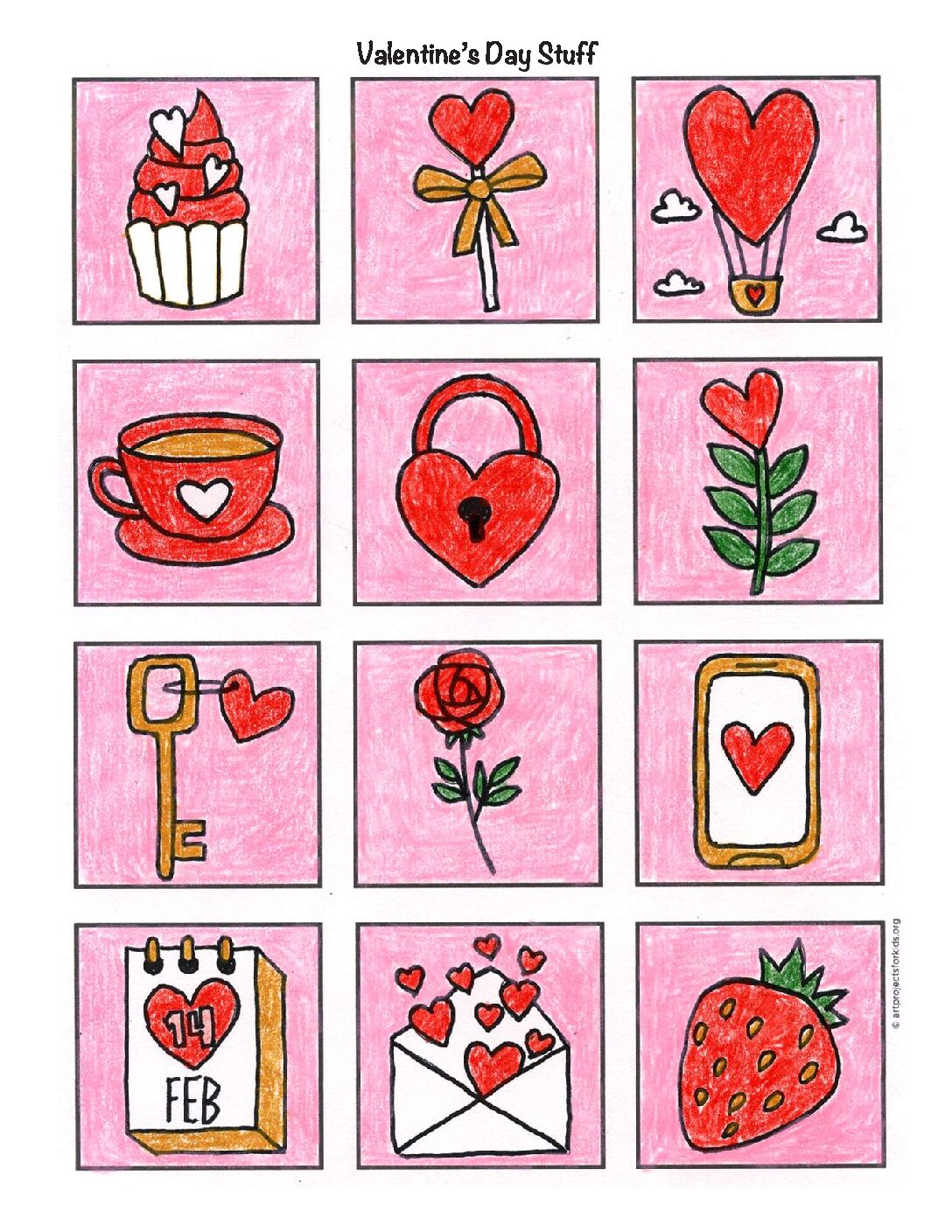 Draw Valentine’s Day Stuff
