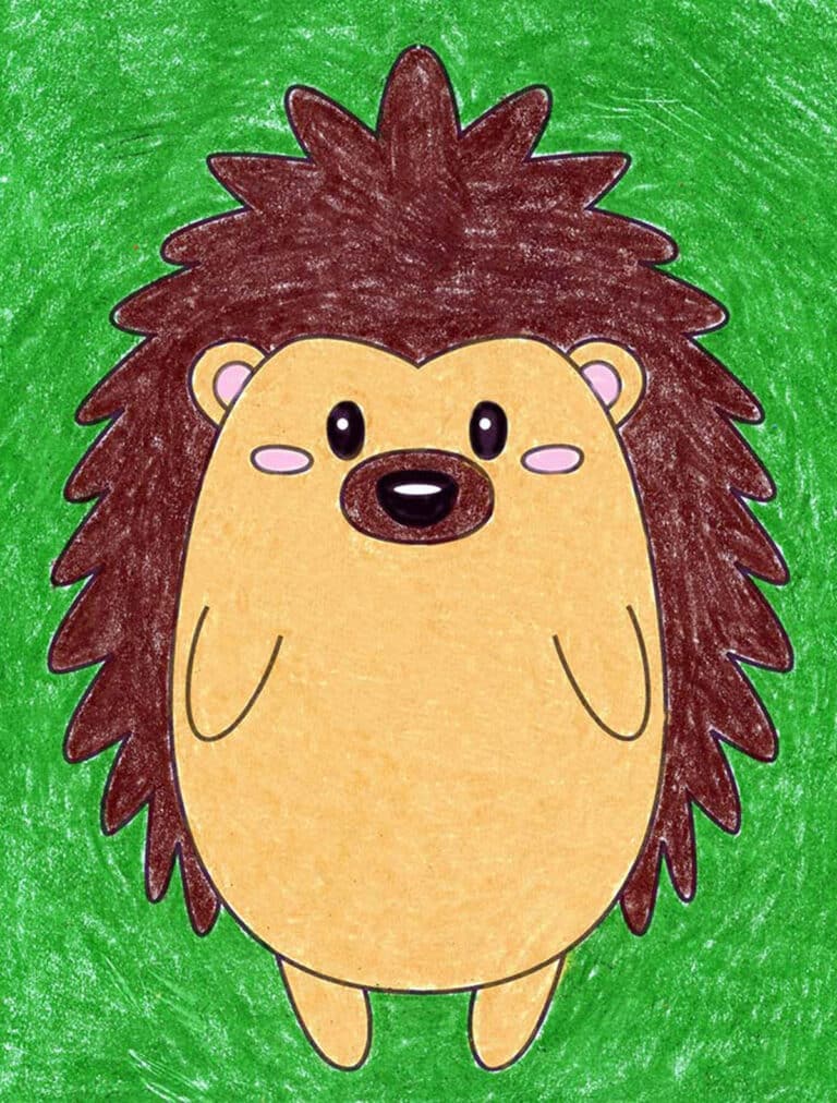 How to Draw a Hedgehog: Easy Step-by-Step Art Lesson for Kids