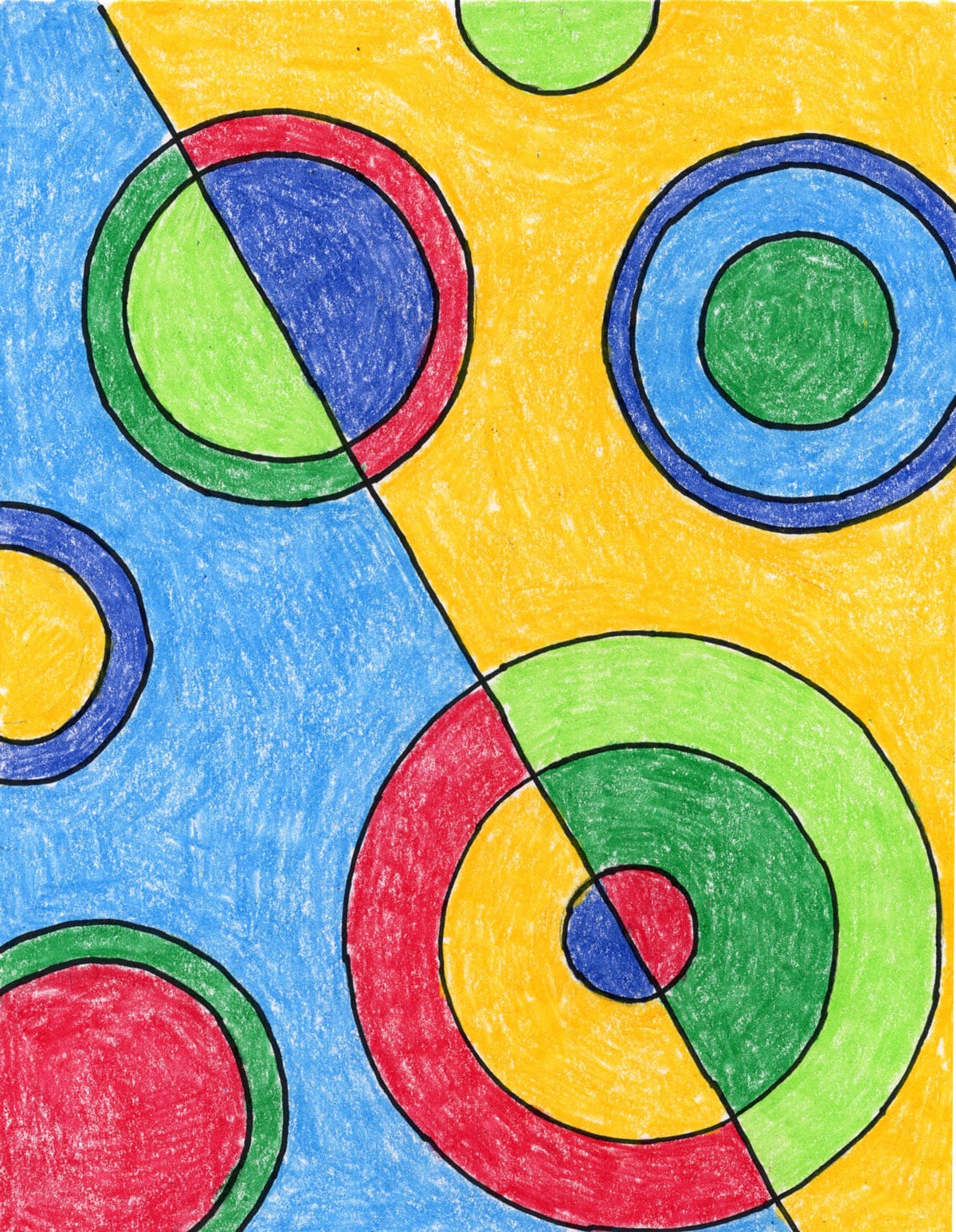 How to Make a Delaunay Art Project: Easy Step-by-Step Art Lesson for Kids