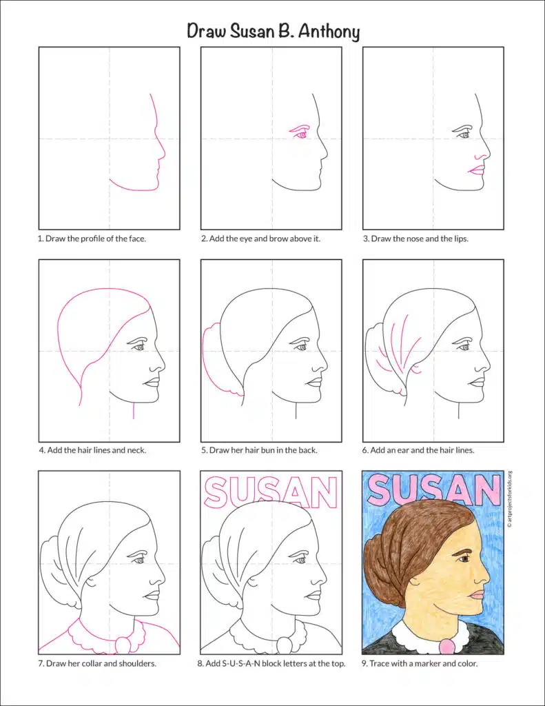 A preview of a Susan B. Anthony tutorial, available as a free download.