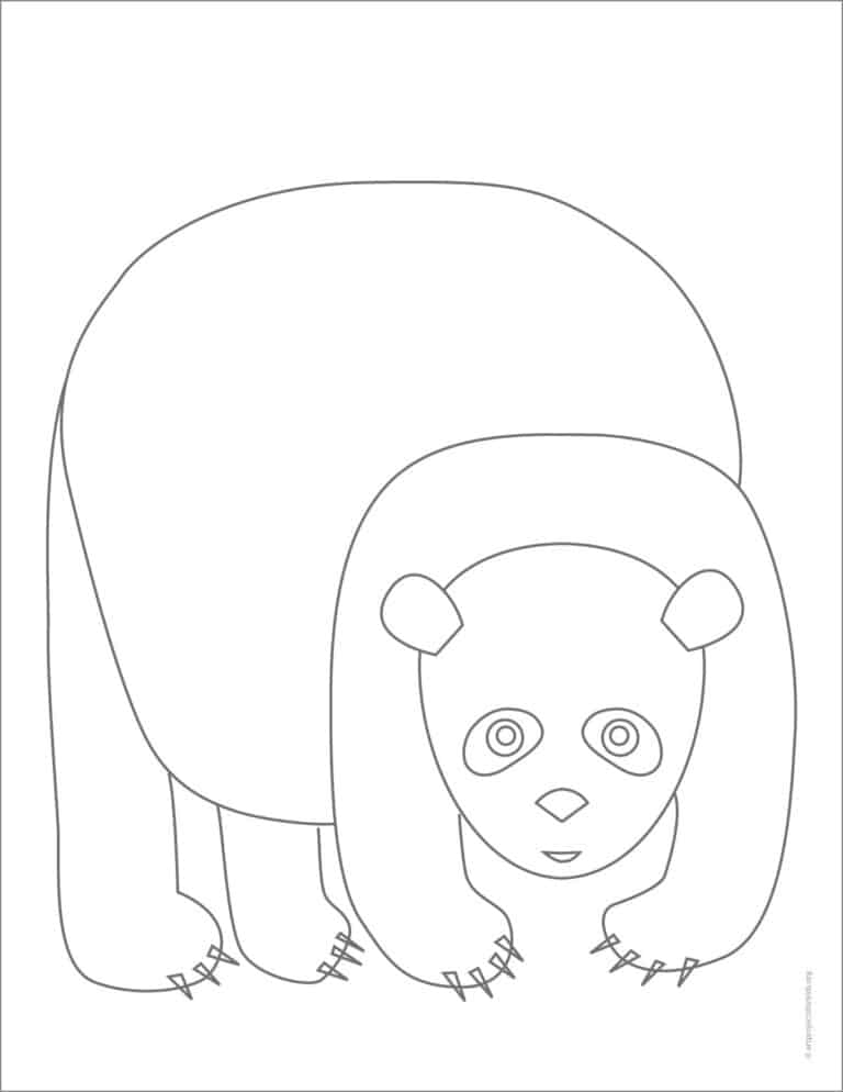 How to Draw like Eric Carle Tutorial and Eric Carle Coloring Page