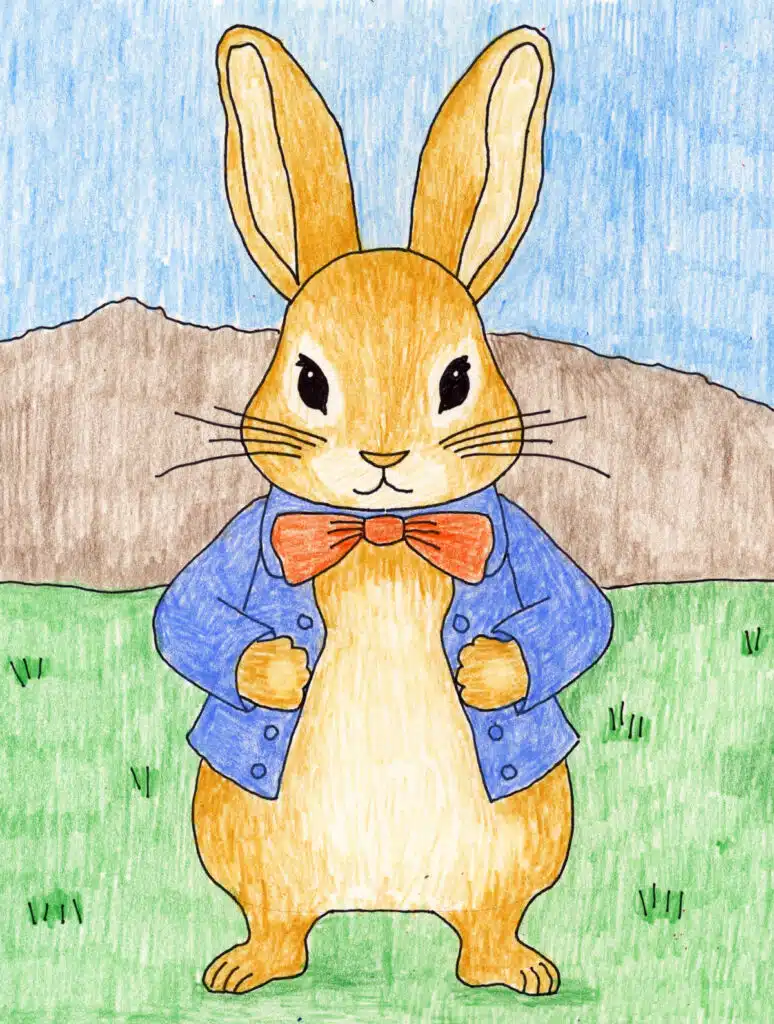 How to draw like Beatrix Potter, made with the help of a step by step tutorial.