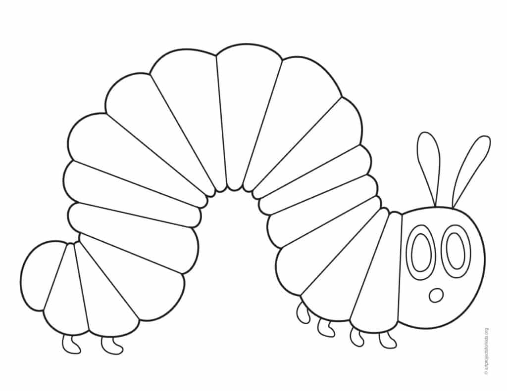 The Very Hungry Caterpillar Coloring Page, also available as a free download.