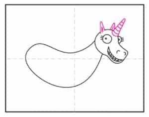 Easy How to Draw Thelma the Unicorn Tutorial and Coloring Page