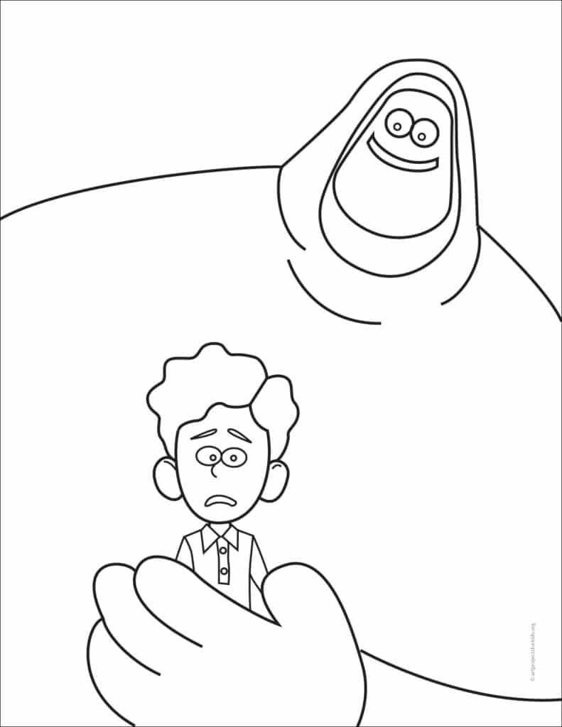 Orio and the Dark Coloring Page, available as a free PDF.