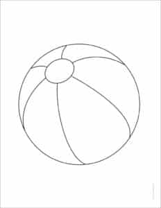 How to Draw a Beach Ball Tutorial and Beach Ball Coloring Page