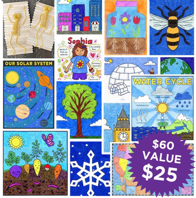 21 Integrated Art Lessons for Elementary with Social Studies, Math, English & Science