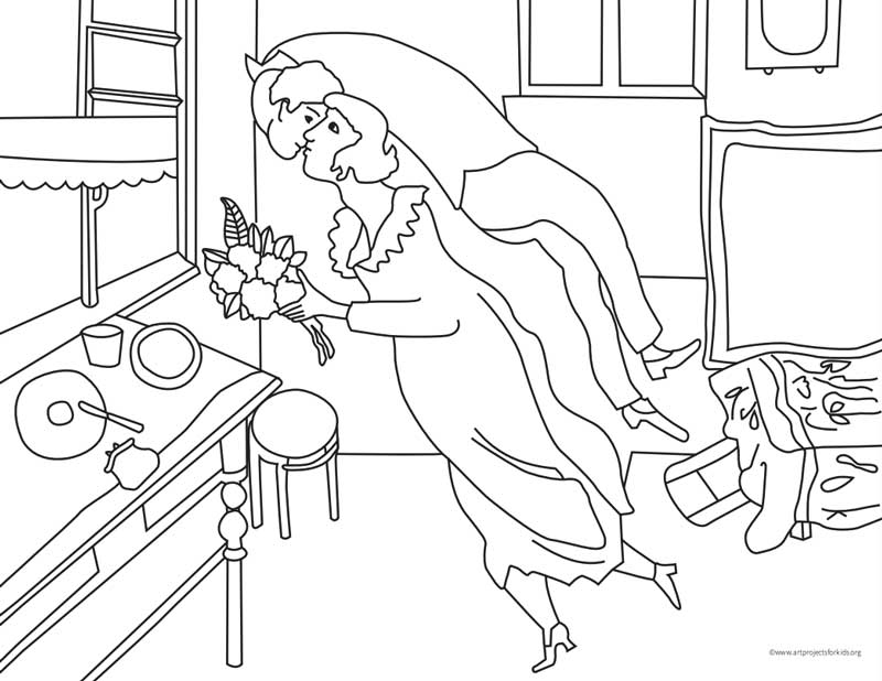 Marc Chagall Coloring Page: Free Printable Sheets for Kids