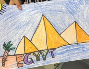 Easy How to Draw the Pyramids Tutorial and Coloring Page