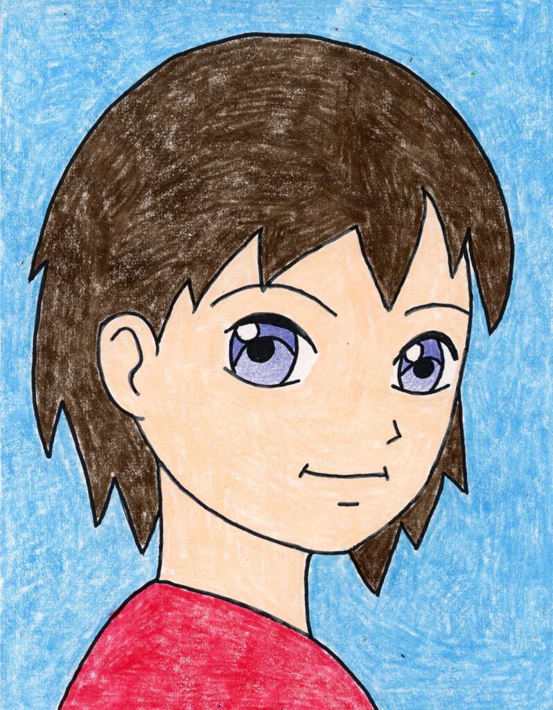 An anime self portrait project, made with the help of a step by step tutorial. 