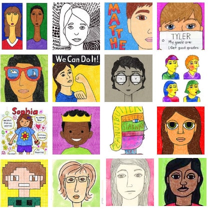 21 Self Portrait Art Lessons for Elementary Students & How to Teach Them