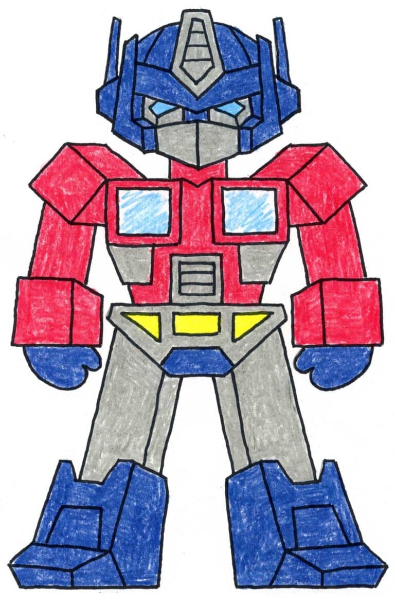 How to Draw Transformers Optimus Prime: Easy Step-by-Step Art Lesson for Kids