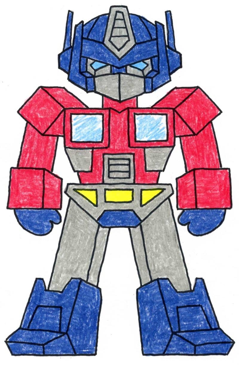 How to Draw Transformers Optimus Prime: Easy Step-by-Step Lesson