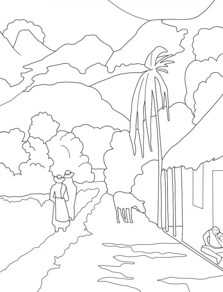 Gauguin Coloring Page: Free Printable Sheets for Kids