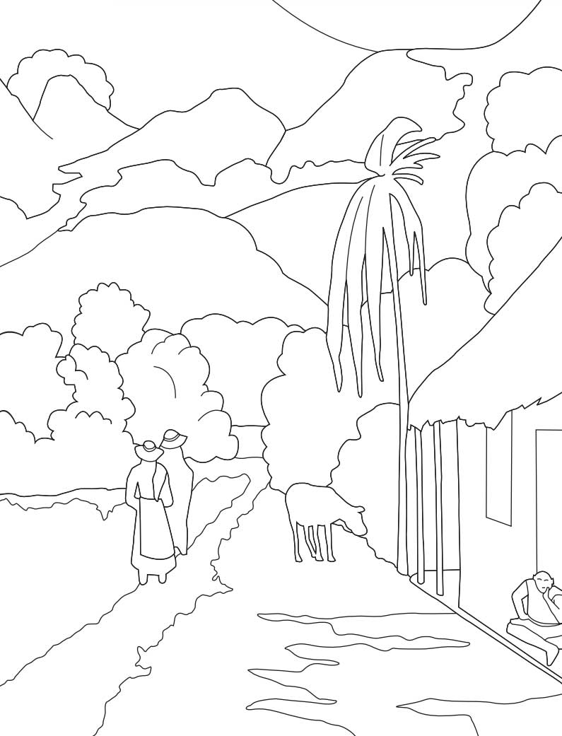 Gauguin Coloring Page: Free Printable Sheets for Kids