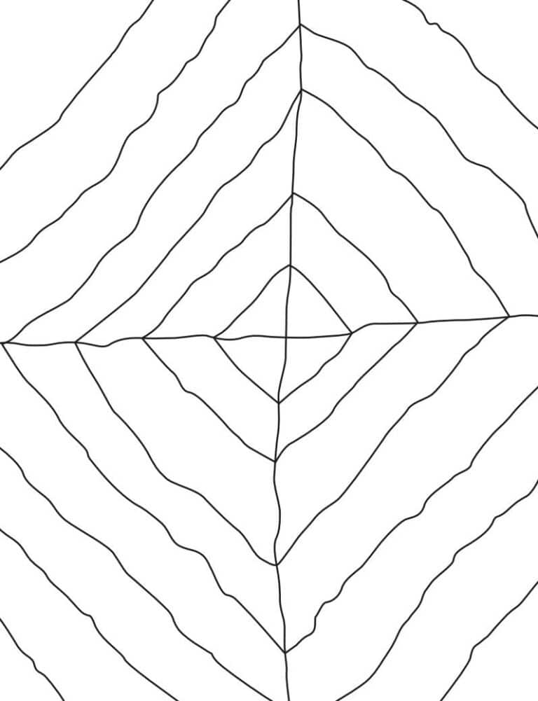 Kandinsky Diamond Coloring Page: Free Printable Sheets for Kids