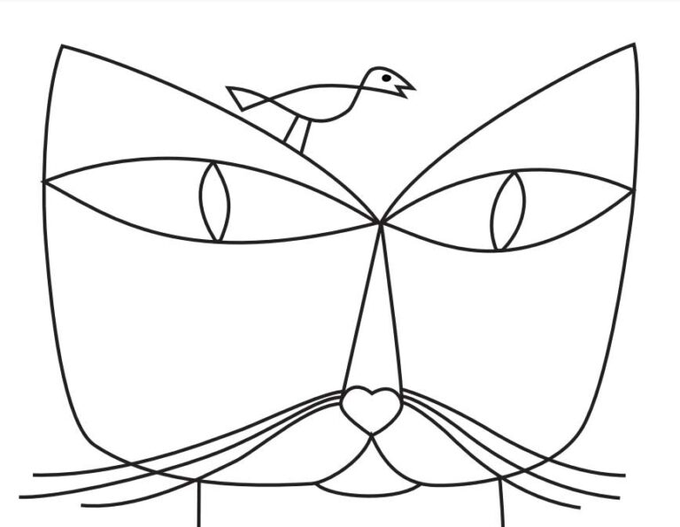 Paul Klee Cat Coloring Page: Free Printable Sheets for Kids