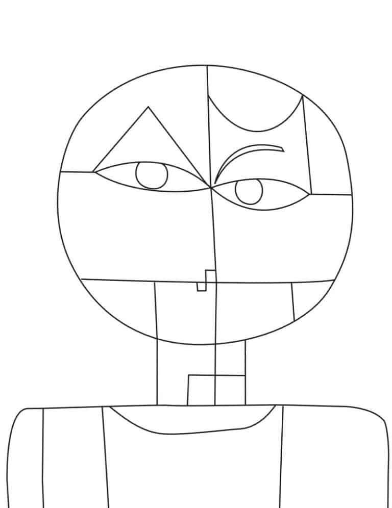 Klee Head Coloring Page: Free Printable Sheets for Kids