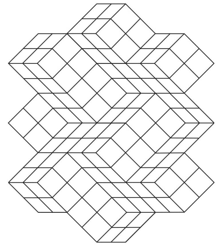 Vasarely Coloring Page: Free Printable Sheets for Kids