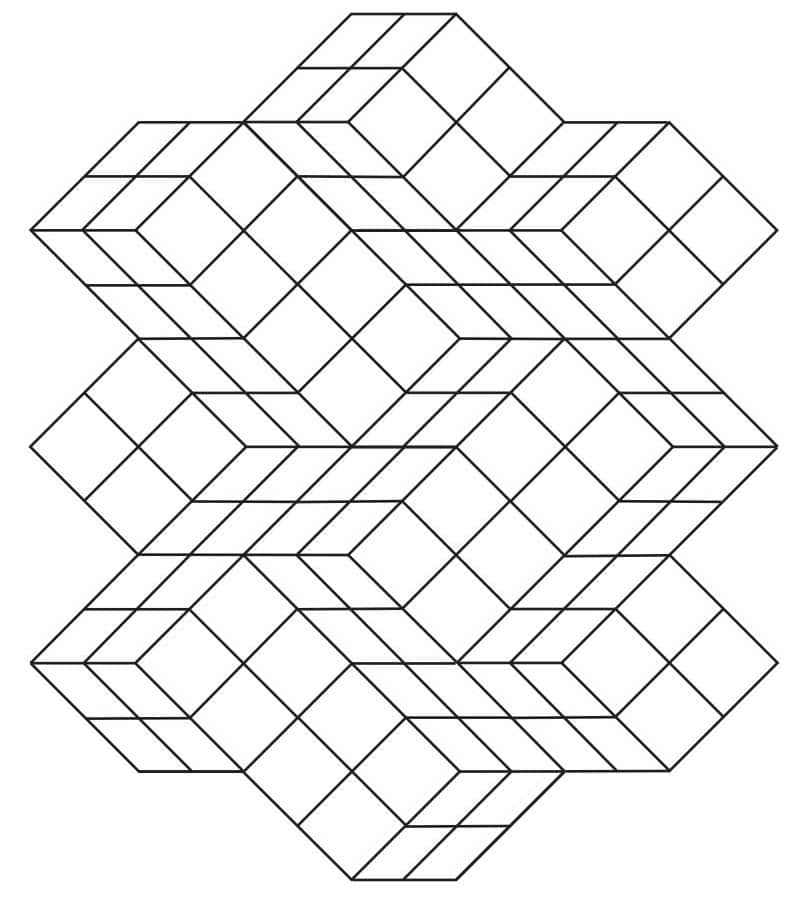 Vasarely Coloring Page: Free Printable Sheets for Kids