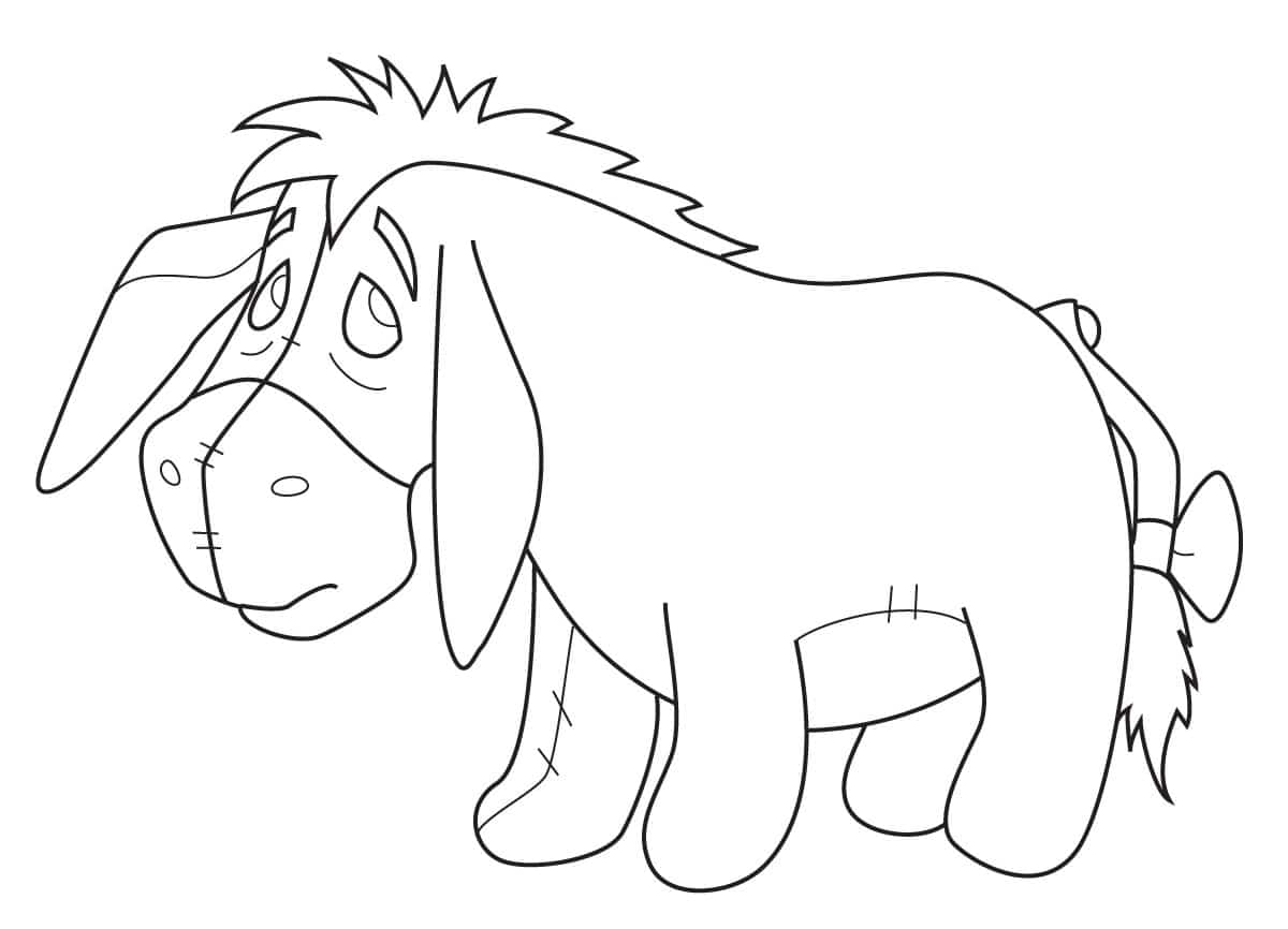 The Best Way To Draw Eeyore From Winnie The Pooh Step by Step Artwork 