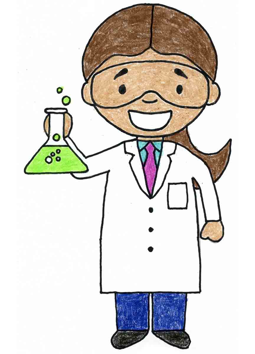 How to Draw a Scientist: Easy Step-by-Step Art Lesson for Kids