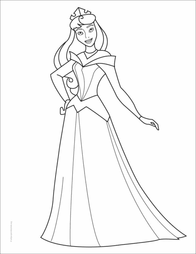 How to Draw Princess Aurora from Sleeping Beauty Art Lesson