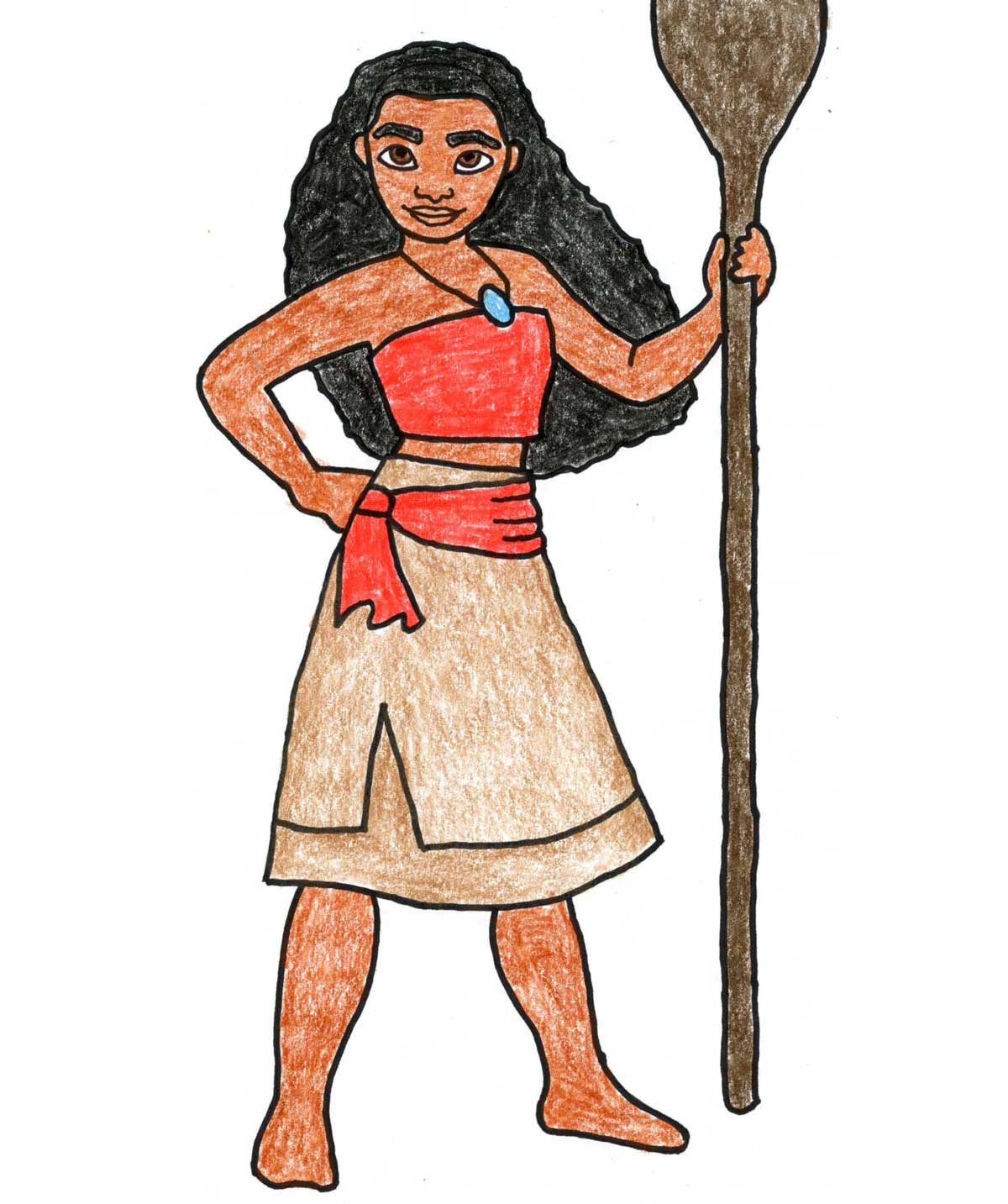 How to Draw Moana: Easy Step-by-Step Art Lesson for Kids