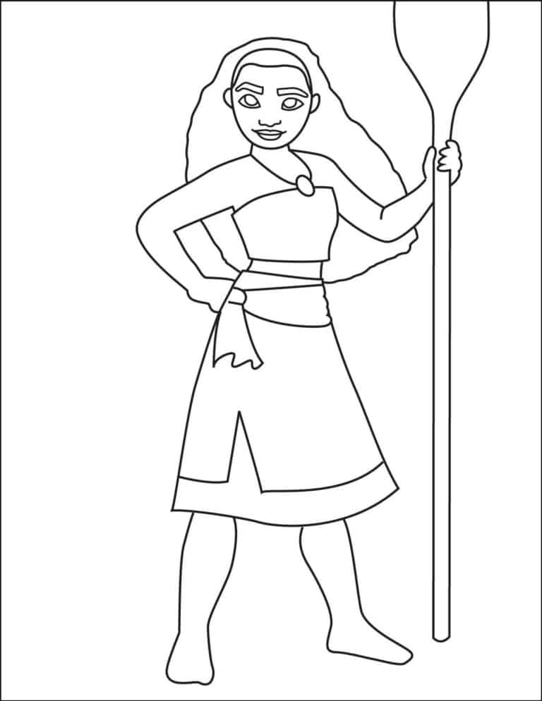Moana Coloring Printable Pages for Kids (Free Download)