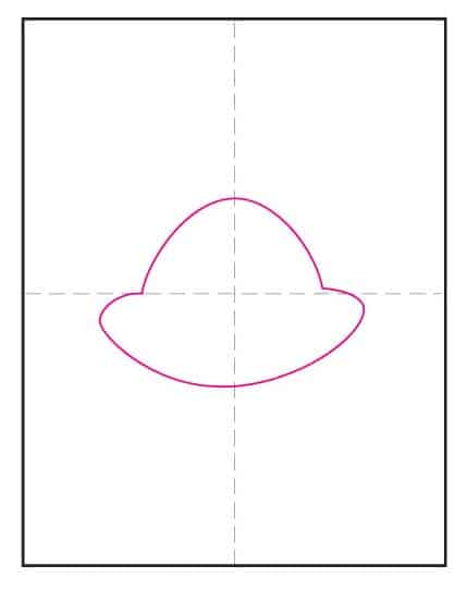 Outline the head shape to start drawing like Floyd Norman.