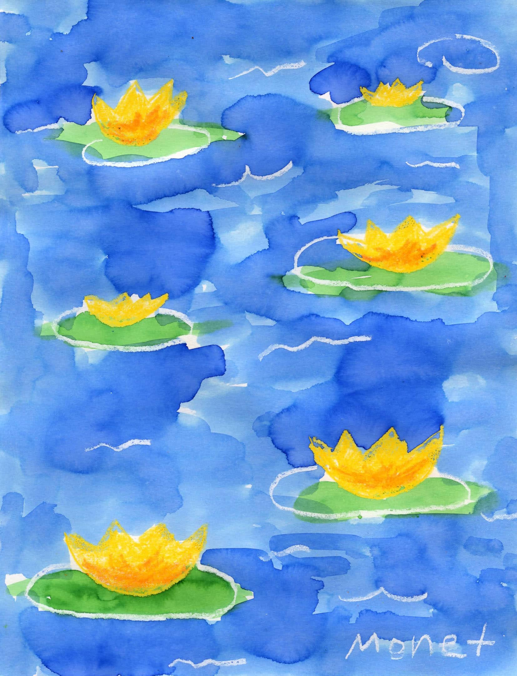 Easy Claude Monet Art Project: How to Paint Water Lilies