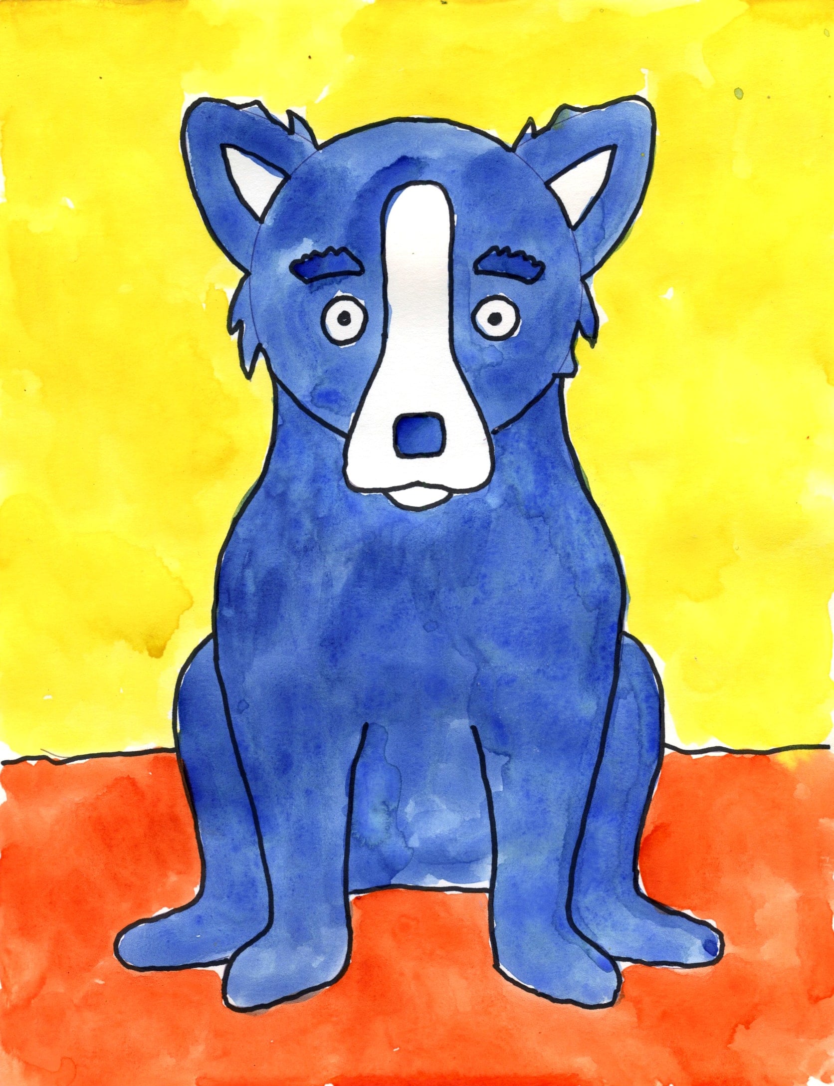 How to Draw a Blue Dog: Easy Step-by-Step Art Lesson for Kids