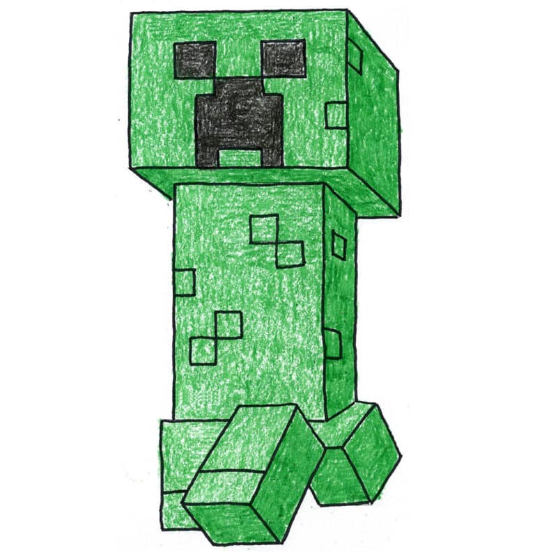 How to Draw Minecraft Creeper: Easy Step-by-Step Art Lesson for Kids