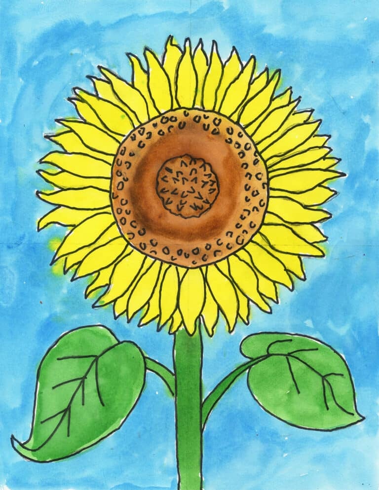 Sunflower Painting: Easy Step-by-Step Art Lesson for Kids