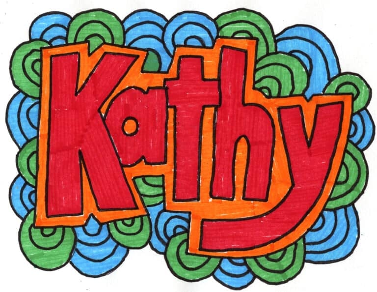 Easy How to Doodle Name Art Tutorial Video for Kids