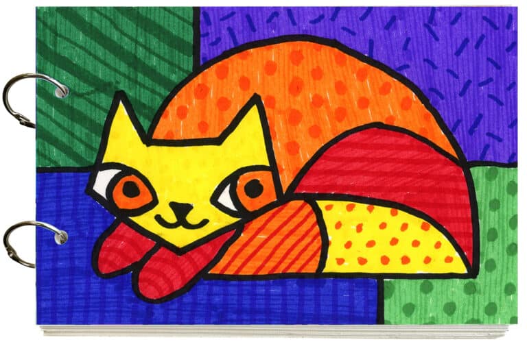 How to Draw a Romero Britto Cat: Easy Step-by-Step Art Lesson for Kids