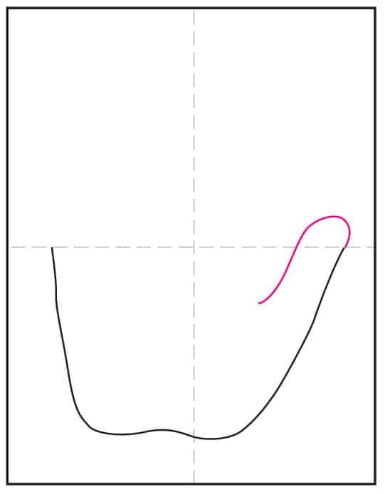 Step 2 bullying drawing showing thumb added to hand outline
