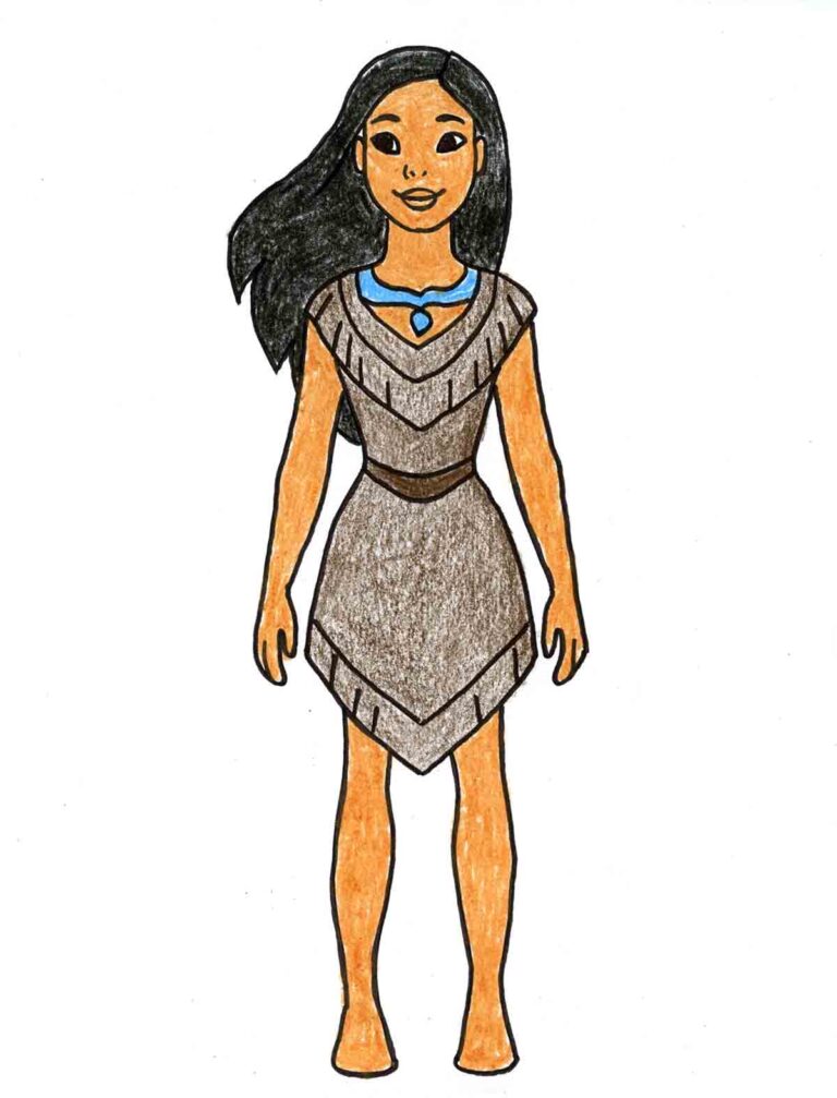 Pocahontas Drawing: Easy Step-by-Step Art Lesson for Kids