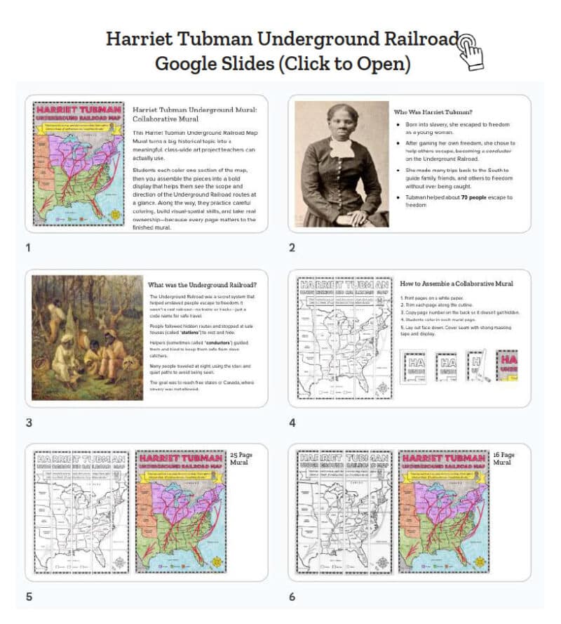 Harriet Tubman Map Collaborative Mural - Image 4