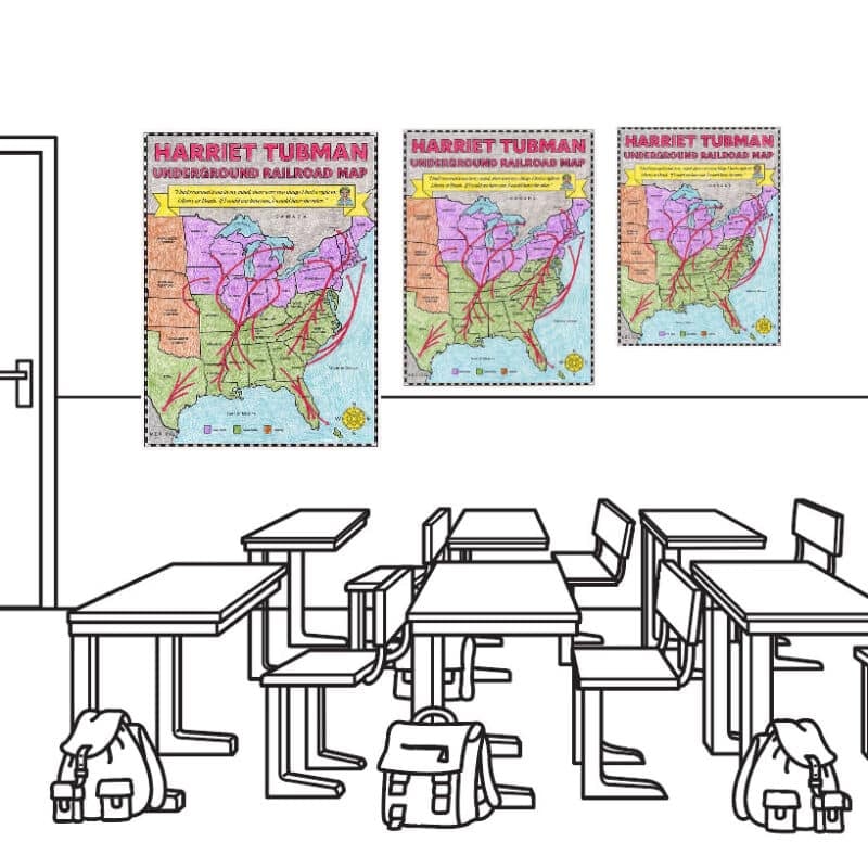 Harriet Tubman Map Collaborative Mural - Image 2