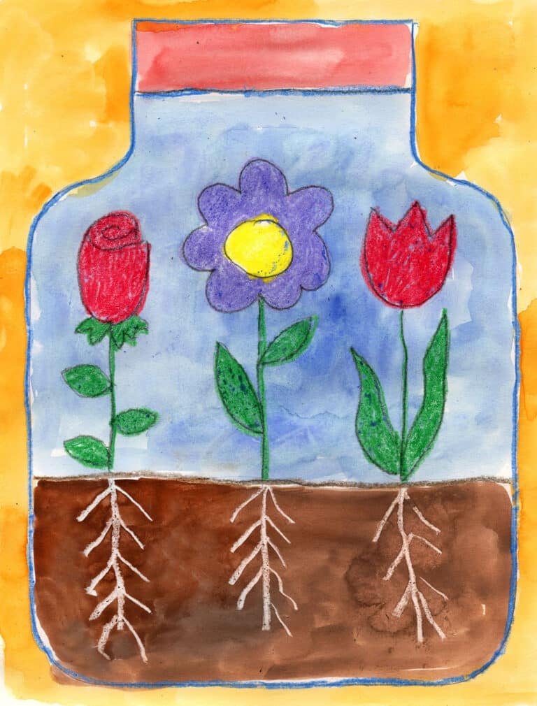 How to Draw a Terrarium: Easy Step-by-Step Art Lesson for Kids