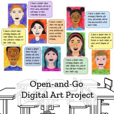 An MLK Inspired Art Project: Open-and-Go Self-Portrait Pack