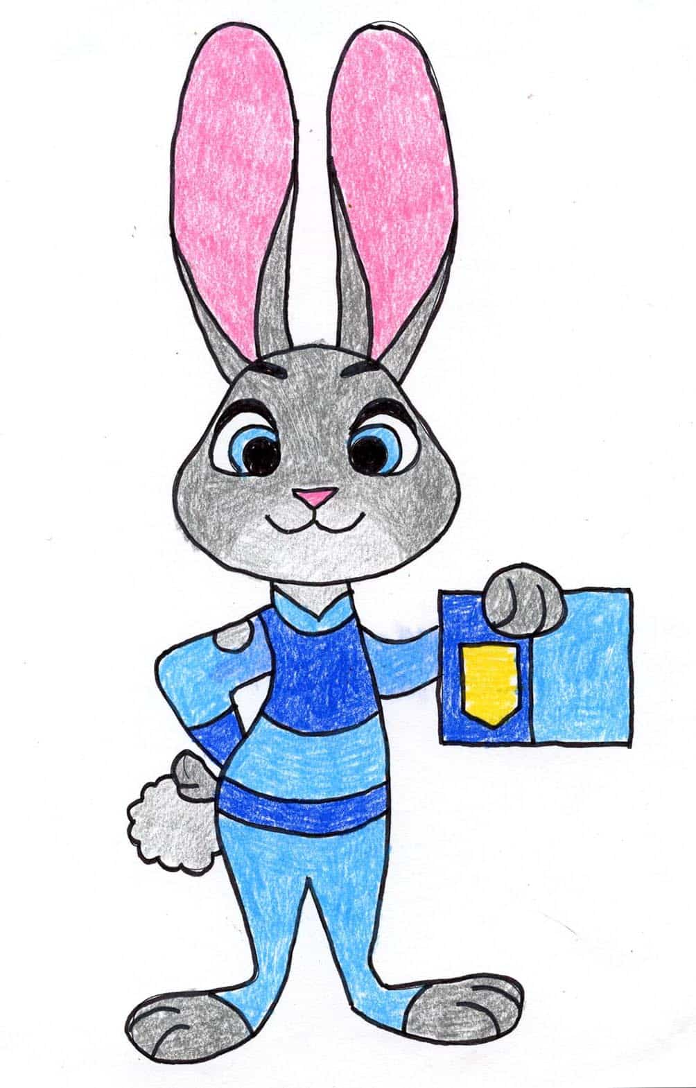 How to Draw Judy Hopps: Easy Step-by-Step Lesson for Kids