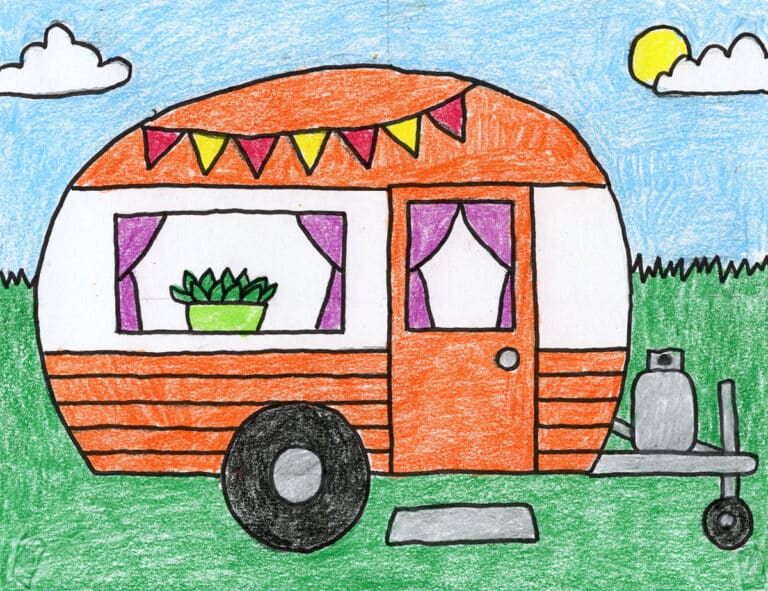 Camper Van Drawing Lesson: Easy Step-by-Step Art How To for Kids