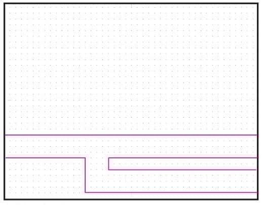 Step 1 streets mapped on dot grid to draw like artist Stephen Wiltshire cityscape.