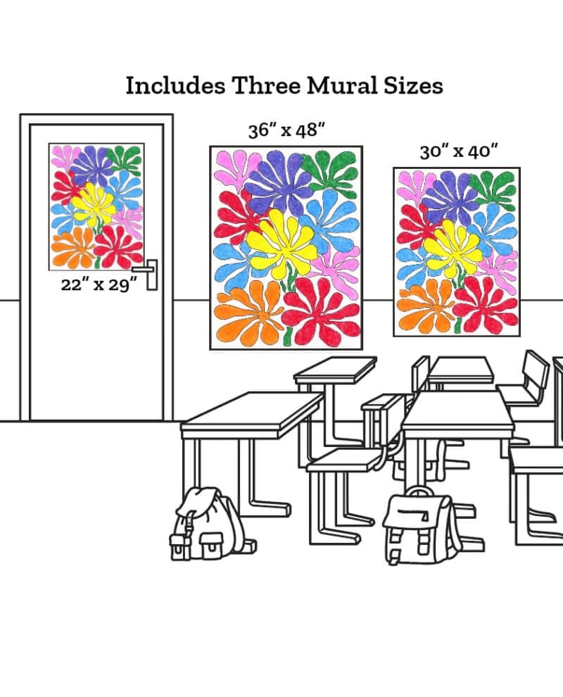 Henri Matisse Paper Flowers Collage Lesson: Collaborative Art Mural for Elementary - Image 6
