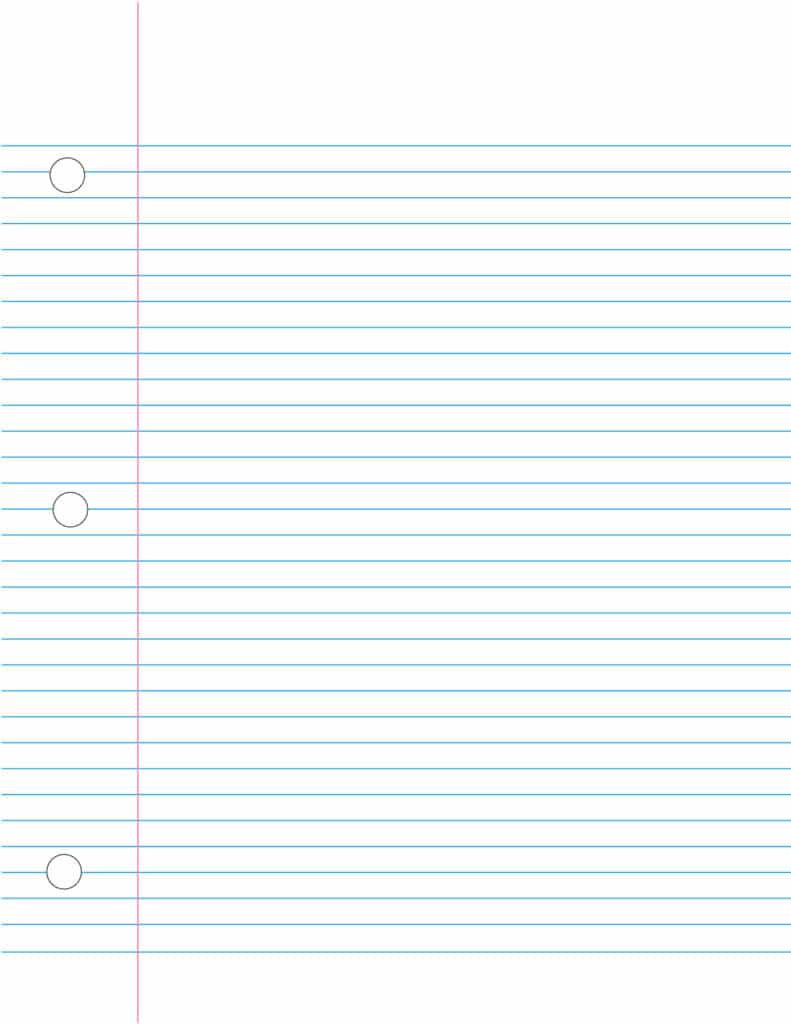 School lined paper background template for a kindergarten graduation project self-portrait.