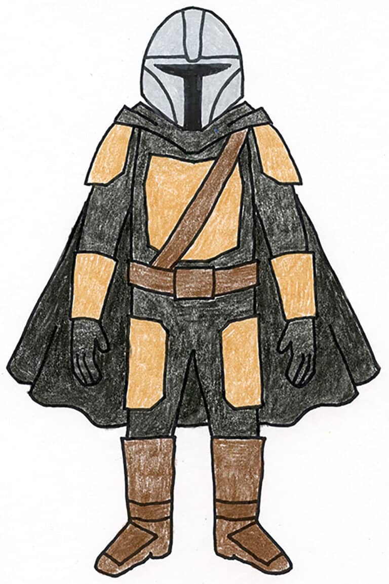 How to Draw the Mandalorian: Easy Step-by-Step Art Lesson